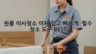 원룸 이사청소, 이제 쉽고 빠르게!  필수 청소 도구 BEST
