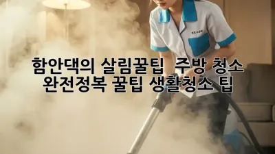 함안댁의 살림꿀팁! ✨ 주방 청소 완전정복 꿀팁 #생활청소 팁